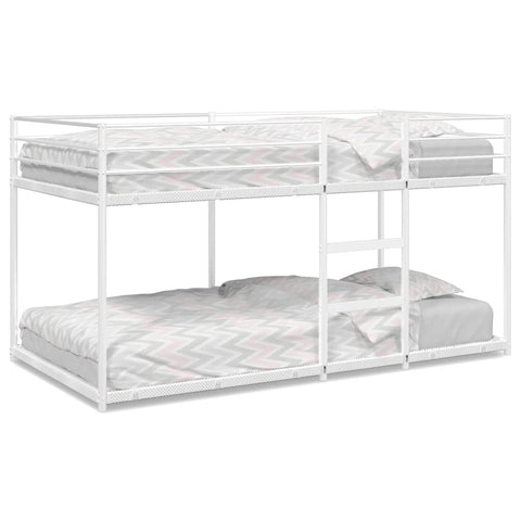 vidaXL Bunk Bed without Mattress White 100x200 cm Steel