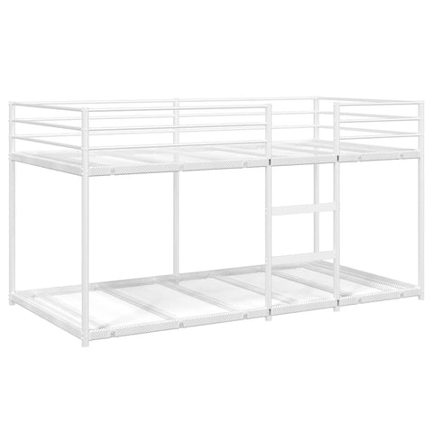 vidaXL Bunk Bed without Mattress White 100x200 cm Steel