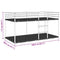 vidaXL Bunk Bed without Mattress White 100x200 cm Steel