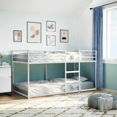 vidaXL Bunk Bed without Mattress White 107x203 cm Steel