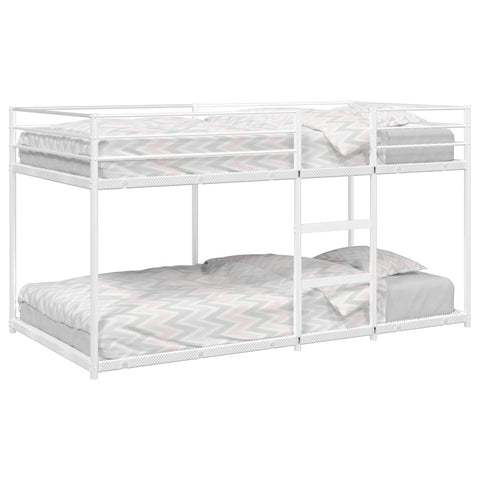 vidaXL Bunk Bed without Mattress White 107x203 cm Steel