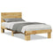 vidaXL Bed Frame with Headboard without Mattress 75x190 cm Solid Wood Oak