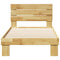 vidaXL Bed Frame with Headboard without Mattress 75x190 cm Solid Wood Oak