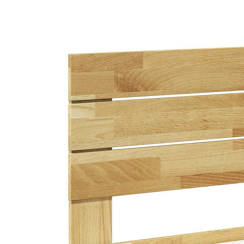 vidaXL Bed Frame with Headboard without Mattress 75x190 cm Solid Wood Oak