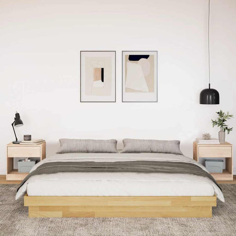 vidaXL Bed Frame without Mattress 180x200 cm Super King Solid Wood Oak