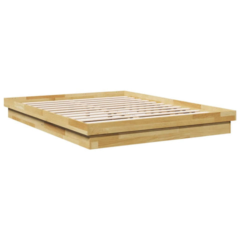vidaXL Bed Frame without Mattress 150x200 cm King Size Solid Wood Oak