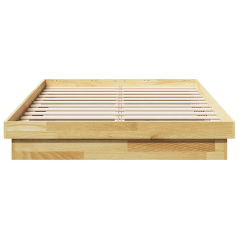vidaXL Bed Frame without Mattress 120x190 cm Small Double Solid Wood Oak