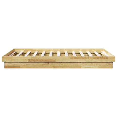 vidaXL Bed Frame without Mattress 120x190 cm Small Double Solid Wood Oak