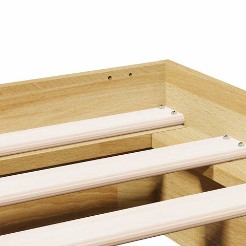 vidaXL Bed Frame without Mattress 120x190 cm Small Double Solid Wood Oak