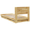 vidaXL Bed Frame with Headboard without Mattress 100x200 cm Solid Wood Oak