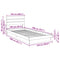vidaXL Bed Frame with Headboard without Mattress 100x200 cm Solid Wood Oak