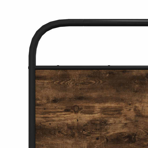 vidaXL Metal Bed Frame without Mattress Smoked Oak 180x200 cm Super King