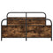 vidaXL Metal Bed Frame without Mattress Smoked Oak 183x213 cm