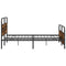 vidaXL Metal Bed Frame without Mattress Smoked Oak 183x213 cm