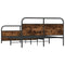 vidaXL Metal Bed Frame without Mattress Smoked Oak 183x213 cm