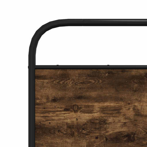 vidaXL Metal Bed Frame without Mattress Smoked Oak 183x213 cm