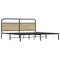 vidaXL Metal Bed Frame without Mattress Sonoma Oak 183x213 cm