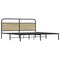 vidaXL Metal Bed Frame without Mattress Sonoma Oak 183x213 cm