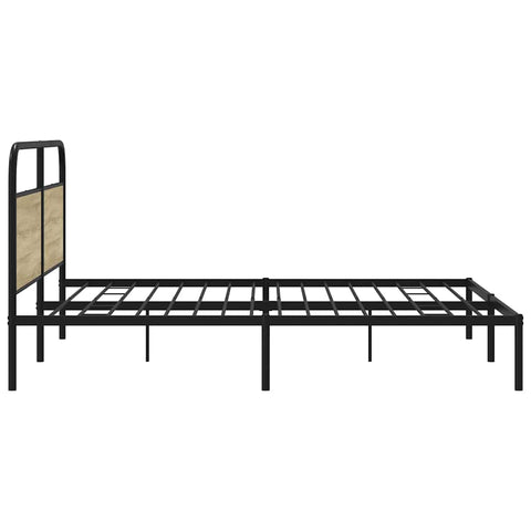 vidaXL Metal Bed Frame without Mattress Sonoma Oak 183x213 cm