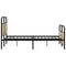 vidaXL Metal Bed Frame without Mattress Sonoma Oak 137x190 cm