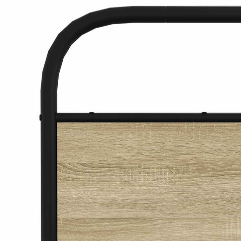 vidaXL Metal Bed Frame without Mattress Sonoma Oak 137x190 cm