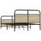 vidaXL Metal Bed Frame without Mattress Sonoma Oak 140x190 cm