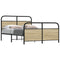 vidaXL Metal Bed Frame without Mattress Sonoma Oak 140x190 cm