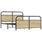 vidaXL Metal Bed Frame without Mattress Sonoma Oak 150x200 cm King Size