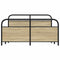 vidaXL Metal Bed Frame without Mattress Sonoma Oak 150x200 cm King Size