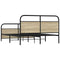 vidaXL Metal Bed Frame without Mattress Sonoma Oak 150x200 cm King Size