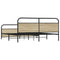 vidaXL Metal Bed Frame without Mattress Sonoma Oak 193x203 cm