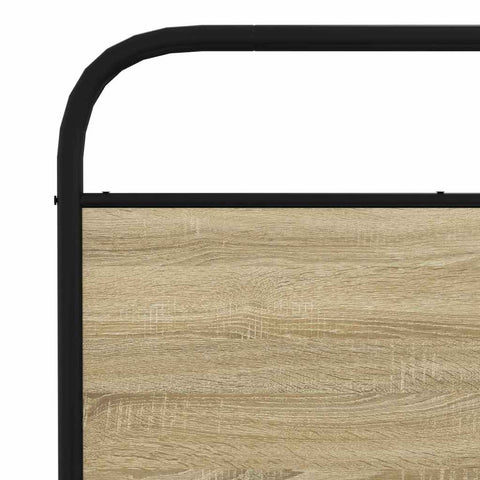 vidaXL Metal Bed Frame without Mattress Sonoma Oak 193x203 cm