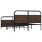 vidaXL Metal Bed Frame without Mattress Brown Oak 150x200 cm King Size
