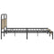 vidaXL Metal Bed Frame without Mattress Smoked Oak 193x203 cm