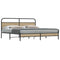 vidaXL Metal Bed Frame without Mattress Smoked Oak 193x203 cm
