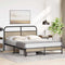 vidaXL Metal Bed Frame without Mattress Smoked Oak 160x200 cm