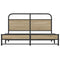 vidaXL Metal Bed Frame without Mattress Smoked Oak 160x200 cm