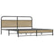 vidaXL Metal Bed Frame without Mattress Smoked Oak 180x200 cm Super King