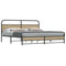vidaXL Metal Bed Frame without Mattress Smoked Oak 180x200 cm Super King