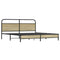 vidaXL Metal Bed Frame without Mattress Sonoma Oak 200x200 cm
