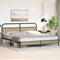 vidaXL Metal Bed Frame without Mattress Sonoma Oak 200x200 cm
