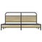 vidaXL Metal Bed Frame without Mattress Sonoma Oak 200x200 cm