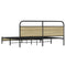vidaXL Metal Bed Frame without Mattress Sonoma Oak 200x200 cm