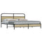 vidaXL Metal Bed Frame without Mattress Sonoma Oak 200x200 cm