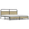 vidaXL Metal Bed Frame without Mattress Sonoma Oak 180x200 cm Super King