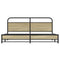 vidaXL Metal Bed Frame without Mattress Sonoma Oak 200x200 cm