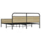 vidaXL Metal Bed Frame without Mattress Sonoma Oak 183x213 cm