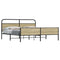 vidaXL Metal Bed Frame without Mattress Sonoma Oak 183x213 cm