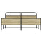 vidaXL Metal Bed Frame without Mattress Sonoma Oak 193x203 cm