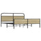 vidaXL Metal Bed Frame without Mattress Sonoma Oak 200x200 cm